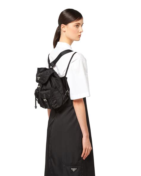 prada large tessuto backpack|Prada nylon backpack small.